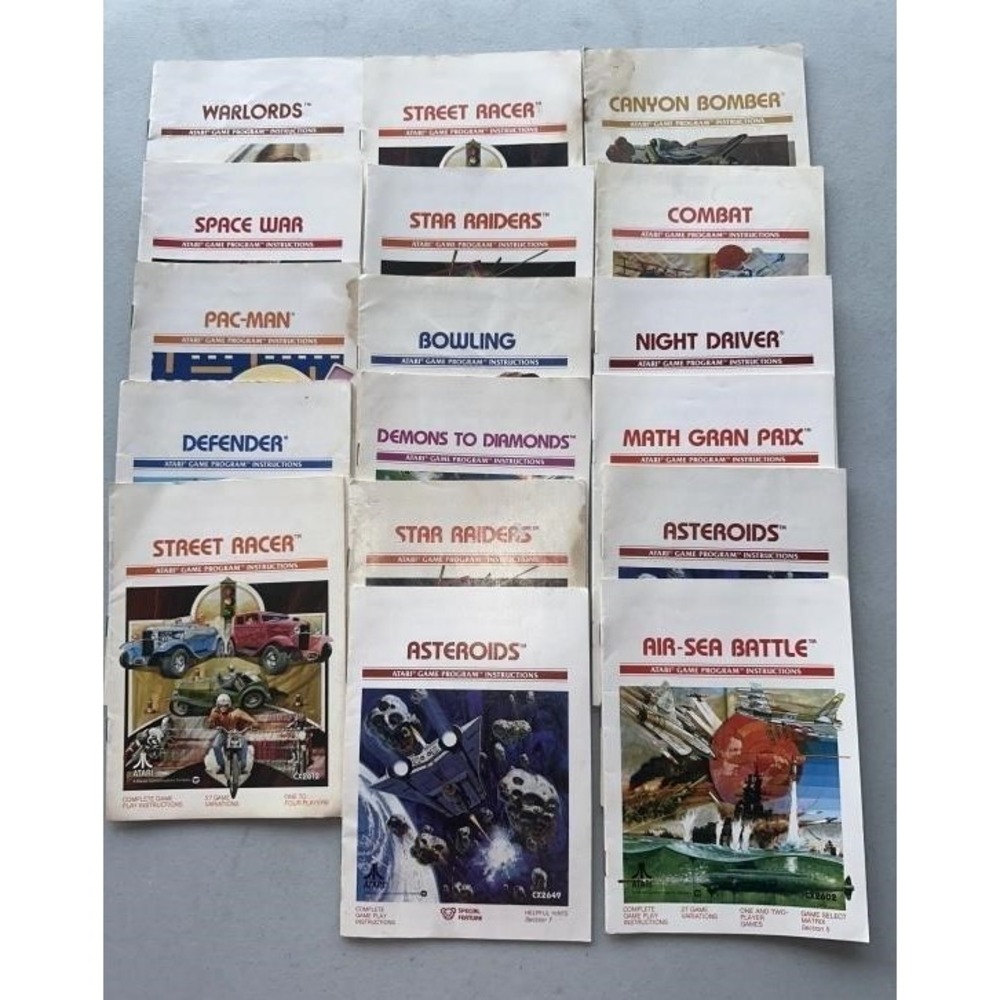 [17x] Vintage 1970s Atari Game‎ Program Instructions User's Guide Manual